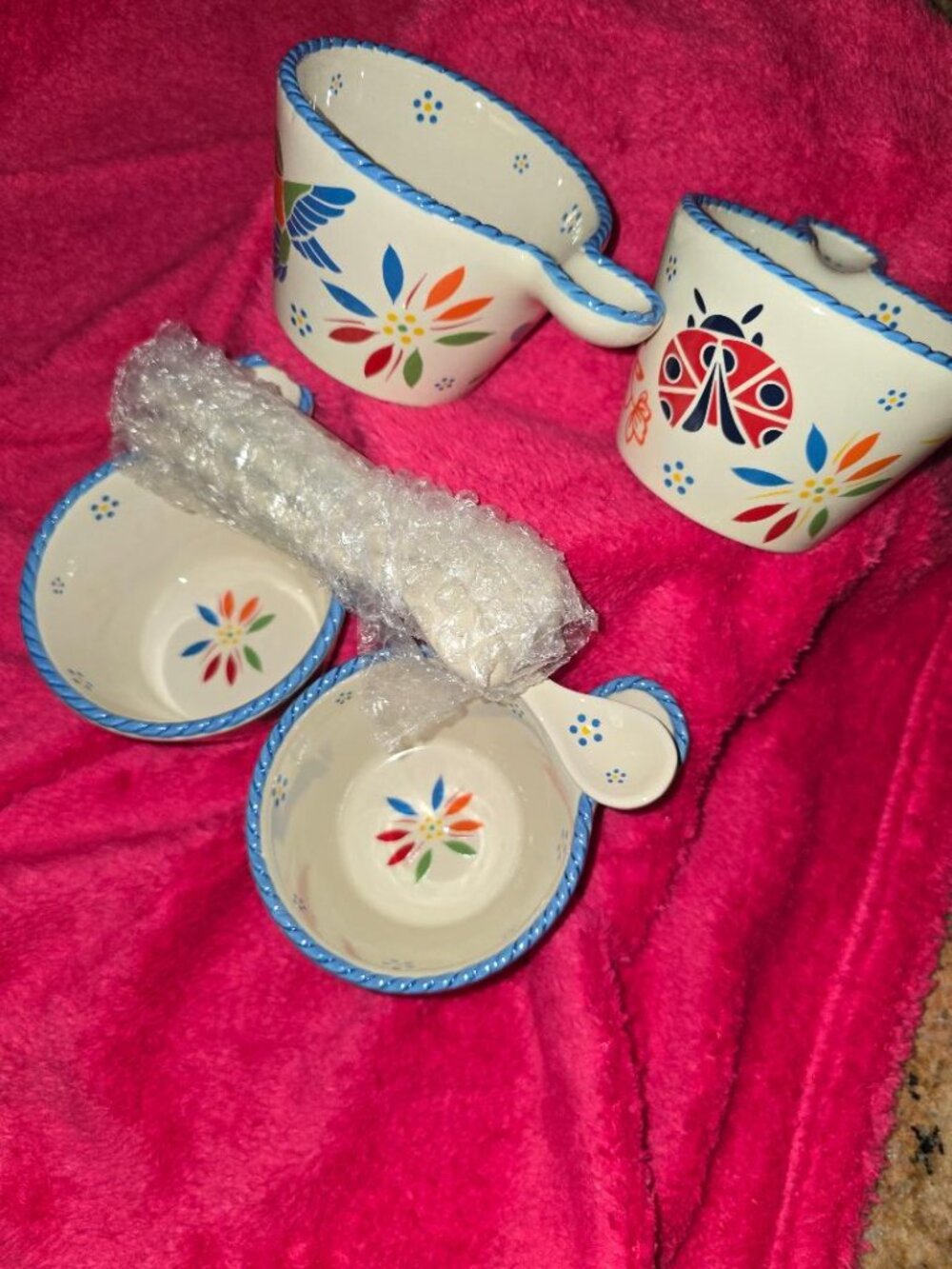 Temp-tations Seasonal Garden Petite Serving Bowls with Spoons Set of 4